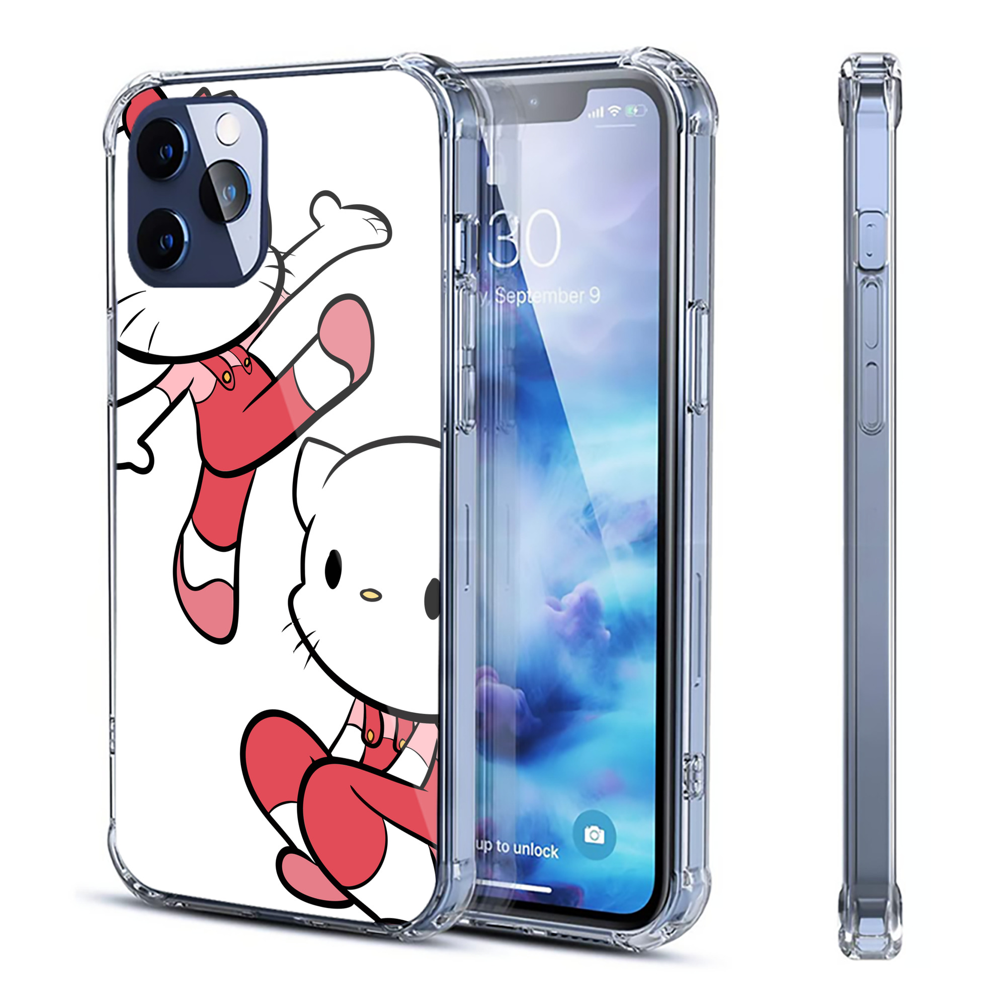 （画像用） Hello Kitty ハローキティ 【iPhone 12シリーズ対応】透明スマホケース（クリアソフトケース）